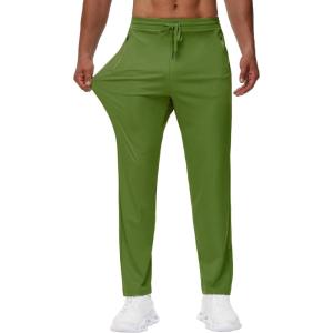 imageMens 30quot 34quot 36quot Tall Sweatpants  Lightweight Athletic Workout Running Traning Track Joggers Pants with Zipper Pocket08army Green