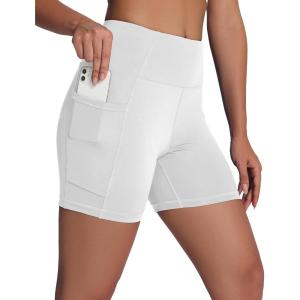 imageWomens High Waisted Long Swim Shorts  57912quot Tummy Control Swim Board Capris Bottoms Swimwear with Liner09white