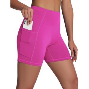 imageWomens High Waisted Long Swim Shorts  57912quot Tummy Control Swim Board Capris Bottoms Swimwear with Liner10pink