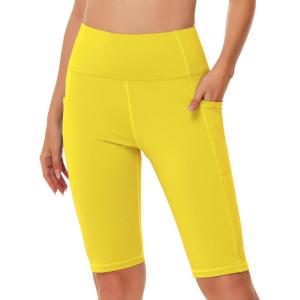 imageWomens High Waisted Long Swim Shorts  57912quot Tummy Control Swim Board Capris Bottoms Swimwear with Liner14yellow