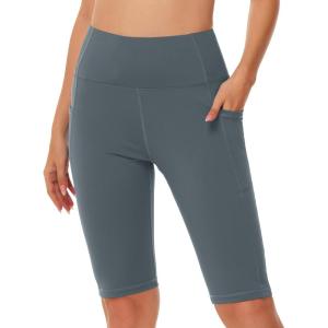 imageWomens High Waisted Long Swim Shorts  57912quot Tummy Control Swim Board Capris Bottoms Swimwear with Liner16grey