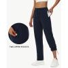 imageWomens Cotton Yoga Sweatpants  Athletic Casual Lounge Open Bottom Straight Leg Loose Sweat Pants with Zip PocketsNavy