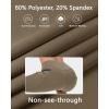 imageWomens Hiking Long Shorts Knee Length Capri Leggings with Zip Pockets High Waisted Biker Short Athletic Outdoor TravelDark Brown