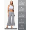 imageWomens Wide Leg Cropped Pants with Zipper Pockets Yoga Casual Travel Work Lightweight Quick Dry PantsGrey