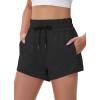 imageWomens Cotton Sweat Shorts with Zipper Pockets High Waisted Tummy Control Soft Comfy Athletic Workout Lounge Short 2024Black