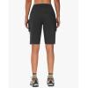 image:imageWomens 9 Bermuda Hiking Cargo Travel Shorts with Zipper Pockets Quick Dry Knee Length Long Board Short Summer BeachBlack