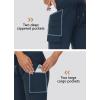 image:imageWomens 9 Bermuda Hiking Cargo Travel Shorts with Zipper Pockets Quick Dry Knee Length Long Board Short Summer BeachNavy